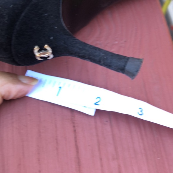 CHANEL black suede boots size 34.5”, heels 2” - Picture 8 of 8